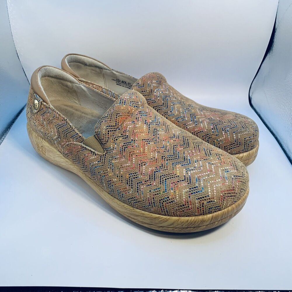 Alegria Kel-678 Women Size 11-11.5 Leather EU 42 Clogs Slip On Comfy